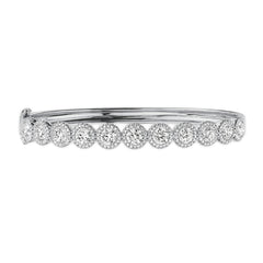 4.97ct 14k White Gold Diamond Bangle