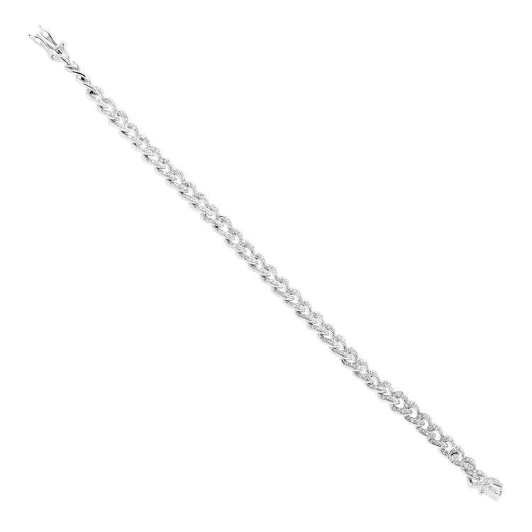 2.30ct 14k White Gold Diamond Chain Bracelet