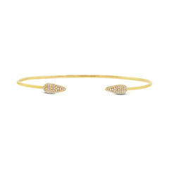 0.22ct 14k Yellow Gold Diamond Bangle