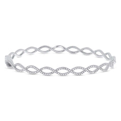 0.46ct 14k White Gold Diamond Bangle