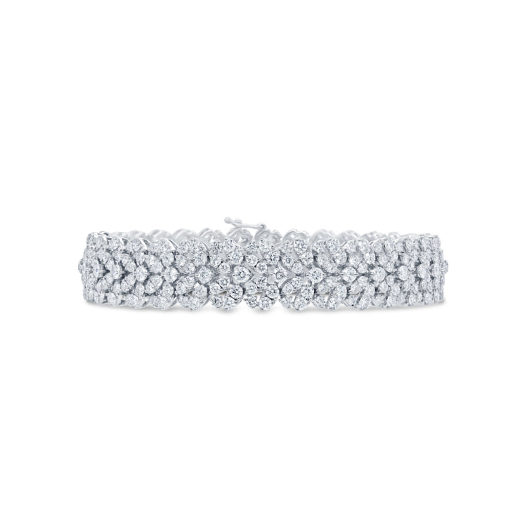 10.59ct 14k White Gold Diamond Lady's Bracelet