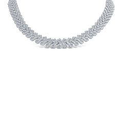 21.28ct 14k White Gold Diamond Necklace