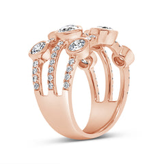2.71ct 14k Rose Gold Diamond Lady's Ring