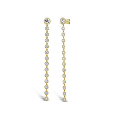 3.10ct 14k Yellow Gold Diamond Earring