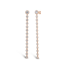 3.10ct 14k Rose Gold Diamond Earring
