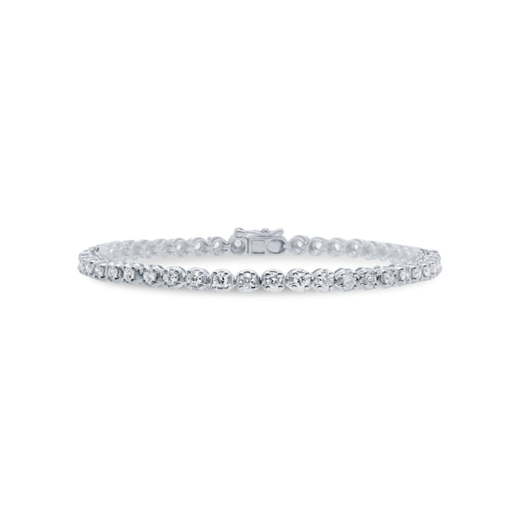 2.08ct 14k White Gold Diamond Lady's Tennis Bracelet