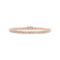 2.08ct 14k Rose Gold Diamond Lady's Tennis Bracelet