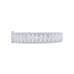 0.50ct 14k White Gold Diamond Triangle Bangle