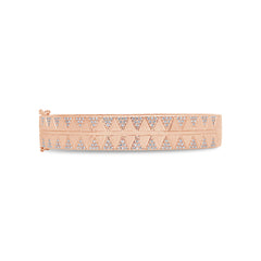 0.50ct 14k Rose Gold Diamond Triangle Bangle