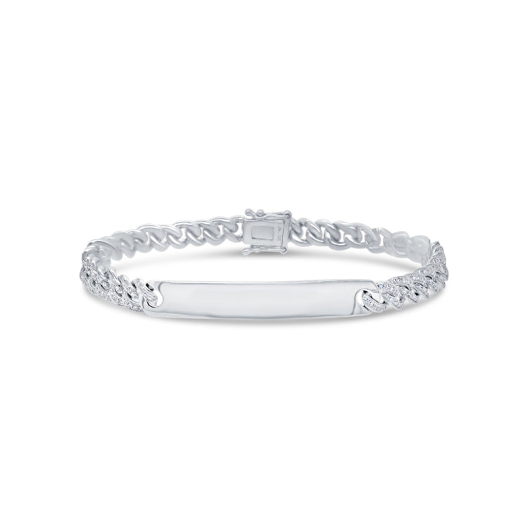 1.04ct 14k White Gold Diamond Chain Bracelet
