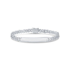 1.04ct 14k White Gold Diamond Chain Bracelet
