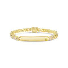 1.04ct 14k Yellow Gold Diamond Chain Bracelet