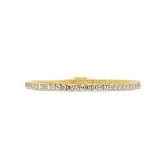 4.55ct 14k Yellow Gold Diamond Tennis Bracelet