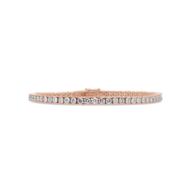 4.55ct 14k Rose Gold Diamond Tennis Bracelet
