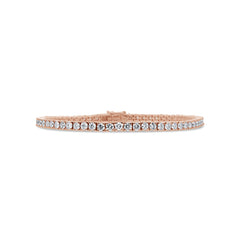4.55ct 14k Rose Gold Diamond Tennis Bracelet