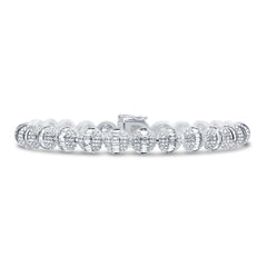 5.15ct 14k White Gold Diamond Circle Bracelet
