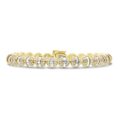 5.15ct 14k Yellow Gold Diamond Circle Bracelet