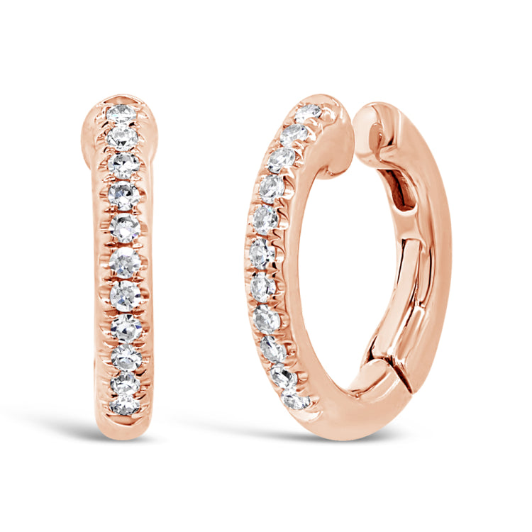 0.08ct 14k Rose Gold Diamond Ear Cuff Earring