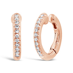 0.08ct 14k Rose Gold Diamond Ear Cuff Earring
