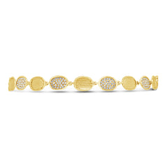 0.54ct 14k Yellow Gold Diamond Pave Bracelet