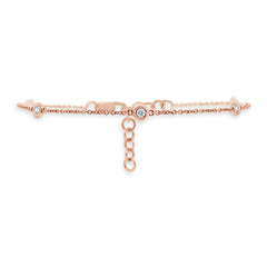 0.13ct 14k Rose Gold 7" Diamonds By The Yard Bracelet