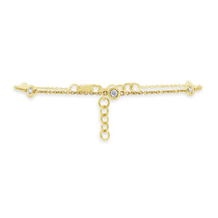 0.13ct 14k Yellow Gold 7" Diamonds By The Yard Bracelet
