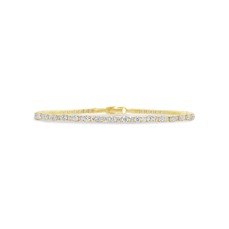 1.45ct 14k Yellow Gold Diamond Bangle