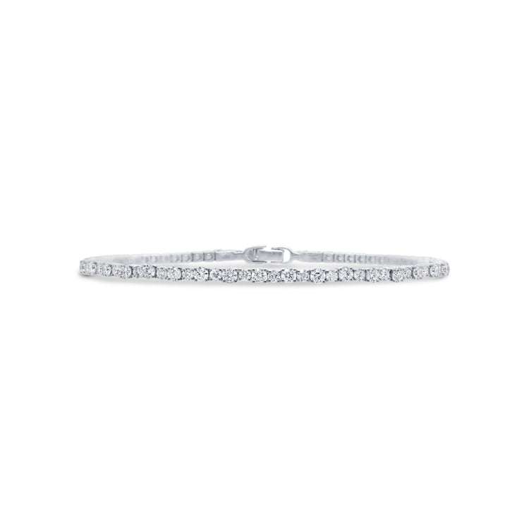 1.45ct 14k White Gold Diamond Bangle