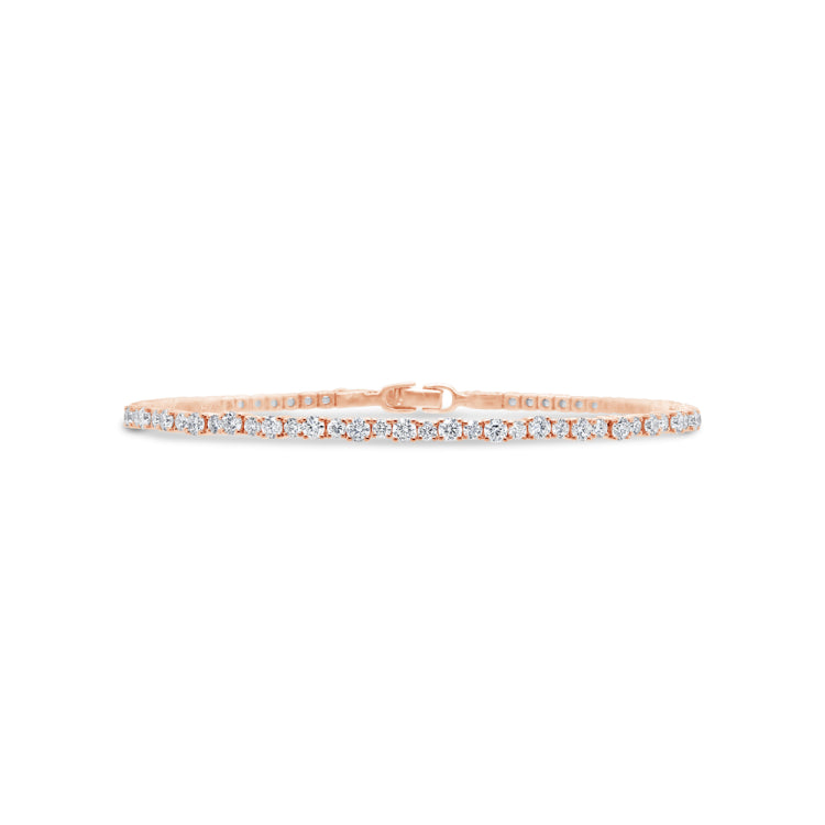 1.45ct 14k Rose Gold Diamond Bangle