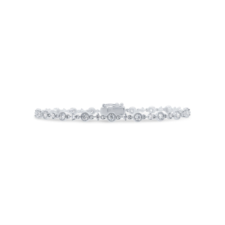 1.19ct 14k White Gold Diamond Lady's Bracelet
