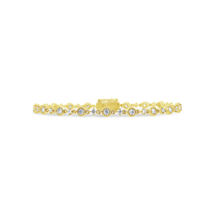 1.19ct 14k Yellow Gold Diamond Lady's Bracelet