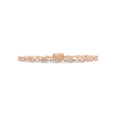 1.19ct 14k Rose Gold Diamond Lady's Bracelet