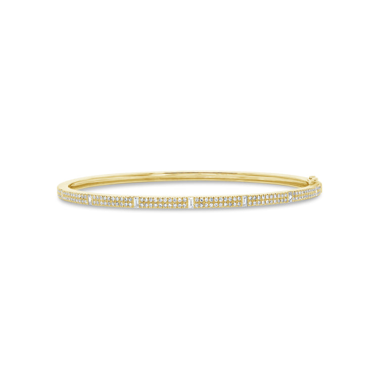 0.59ct 14k Yellow Gold Diamond Lady's Bangle