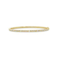 0.59ct 14k Yellow Gold Diamond Lady's Bangle