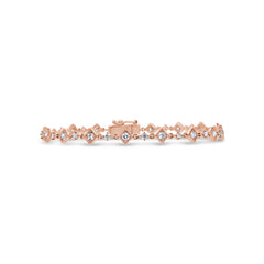 1.09ct 14k Rose Gold Diamond Lady's Bracelet