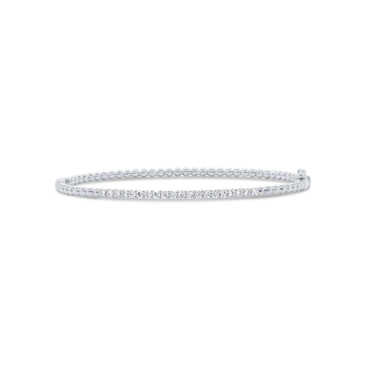 0.42ct 14k White Gold Diamond Lady's Bangle
