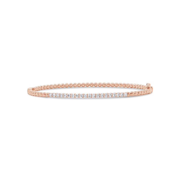 0.42ct 14k Rose Gold Diamond Lady's Bangle