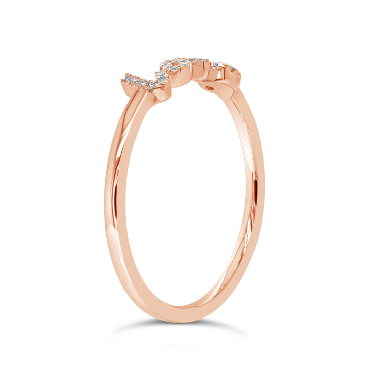 0.07ct 14k Rose Gold Diamond "Love " Ring