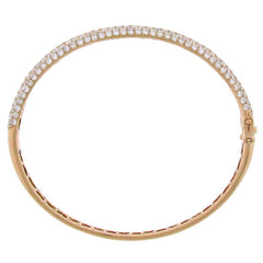 5.25ct 14k Rose Gold Diamond Bangle