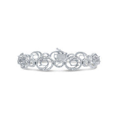 1.36ct 14k White Gold Diamond Semi-mount Bracelet