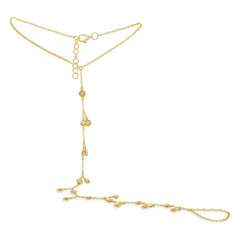 0.30ct 14k Yellow Gold Diamond Shaker Anklet