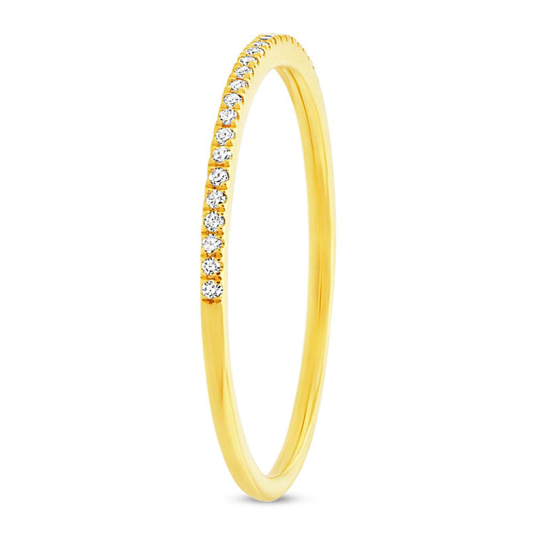 0.07ct 14k Yellow Gold Diamond Lady's Band Size 2