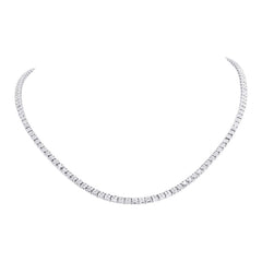 4.30ct 14k White Gold Diamond Tennis Necklace