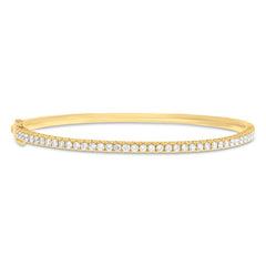 1.05ct 14k Yellow Gold Diamond Bangle