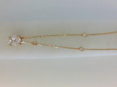 18KY .96CTW MQ/PRIN CUT OVAL SHAPE PND RB DIA BY THE INCH NCK