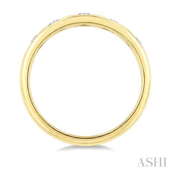 1/3 Ctw Marquise Cut Diamond Flush Set Fashion Band in 14K Yellow Gold