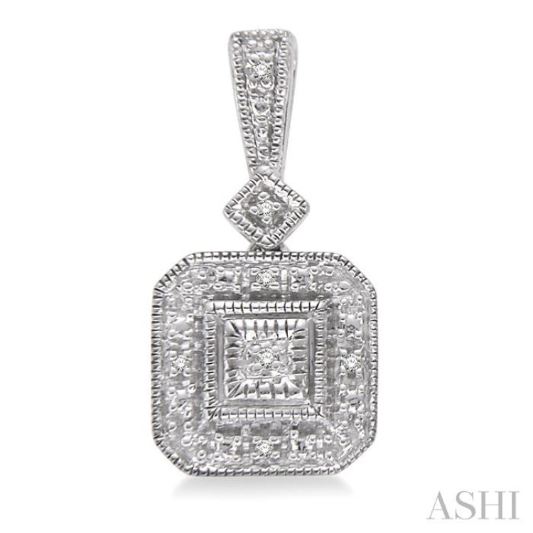 1/20 Ctw Round Cut Diamond Vintage Earrings in Sterling Silver