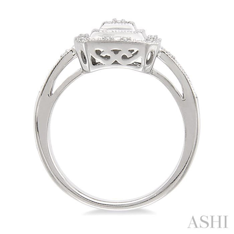 1/20 Ctw Round Cut Diamond Ring in Sterling Silver