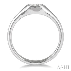 1/6 Ctw Cushion Shape Lovebright Diamond Ring in 14K White Gold