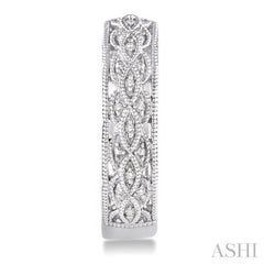 1/10 Ctw Round Cut Diamond Vintage Earrings in Sterling Silver